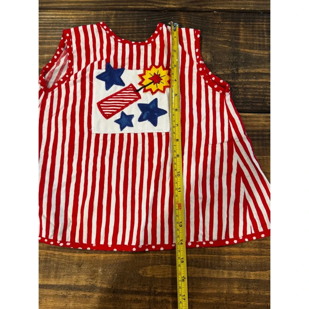 Vintage 90s Hearts Designs USA‎ Patriotic 3T Bloomers Set Firecracker July 4th